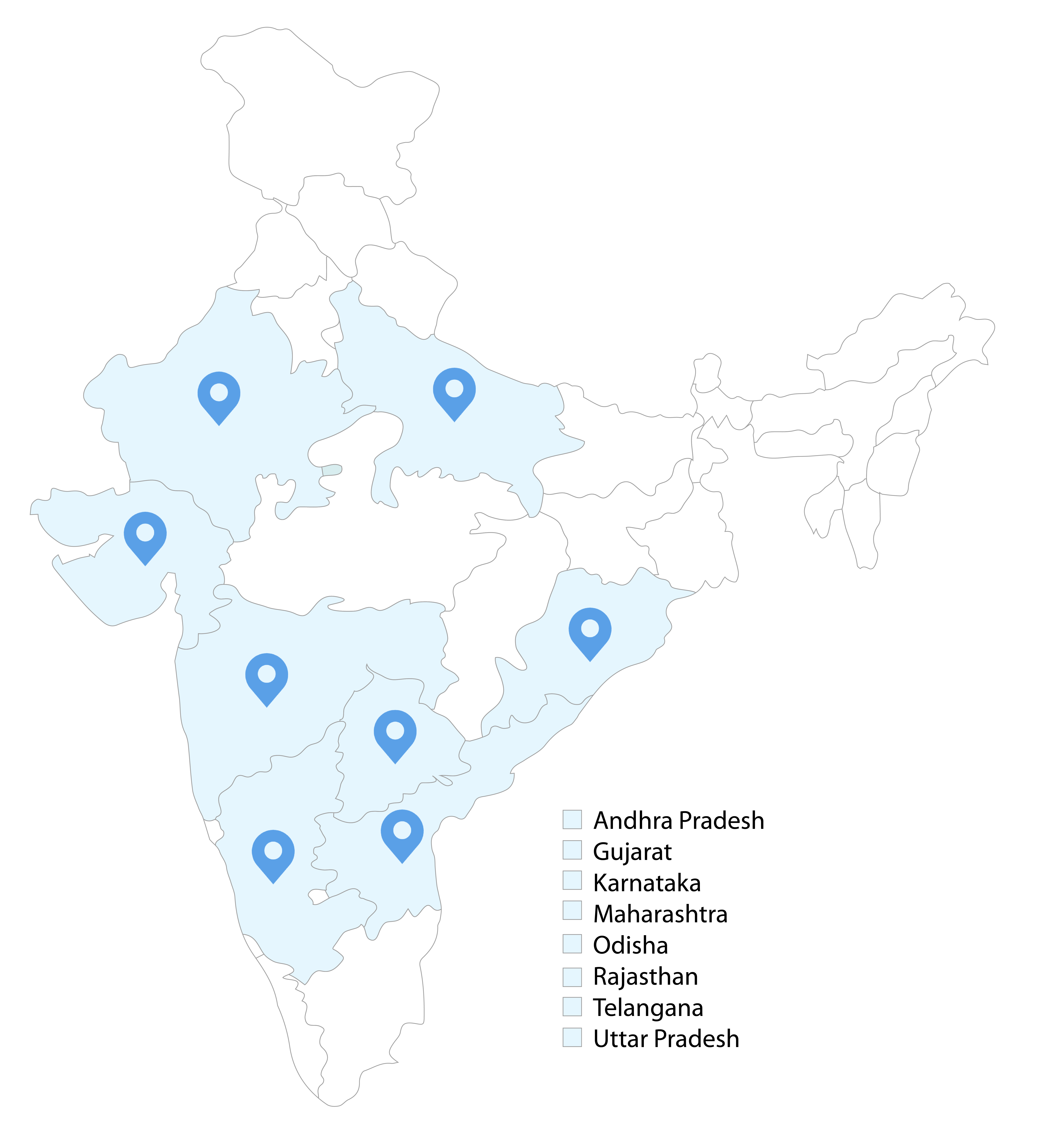 AICW India Reach Map